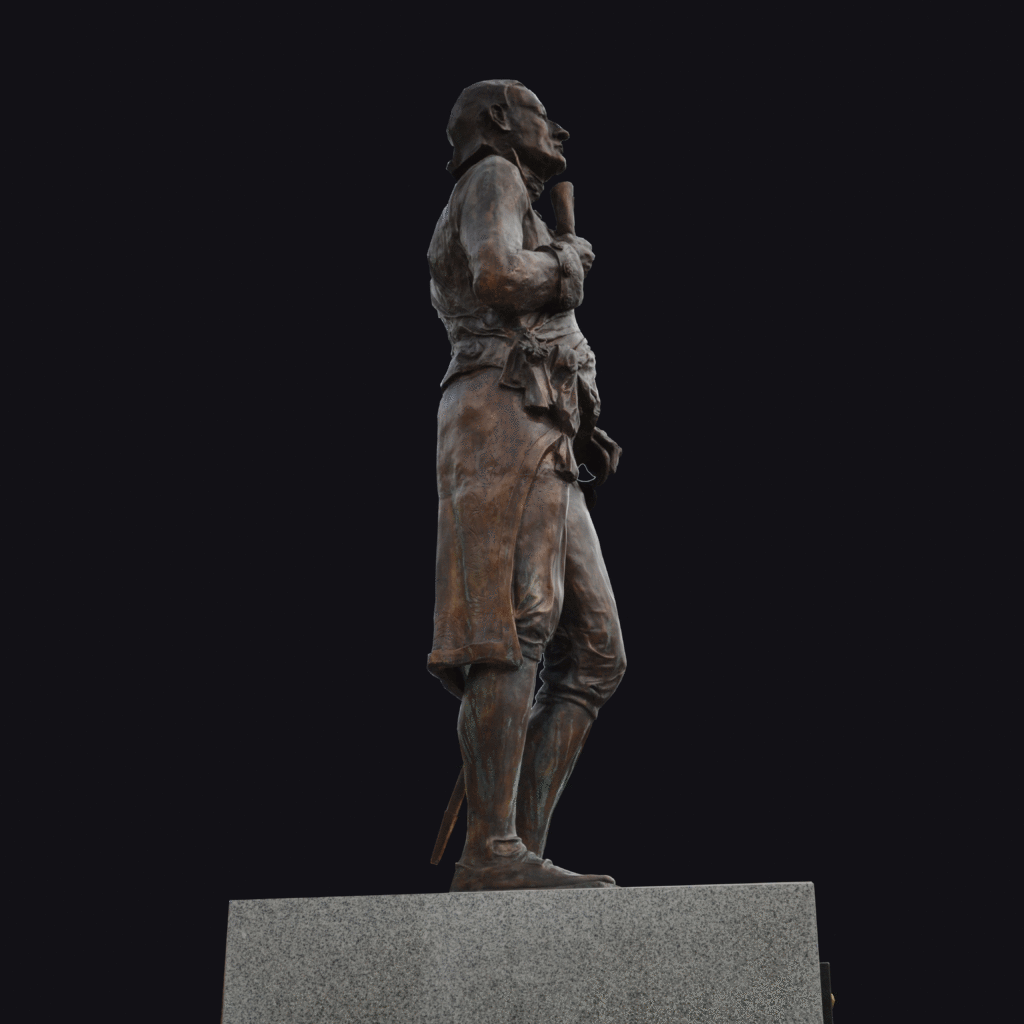 sculpture of józef wybicki made of bronze